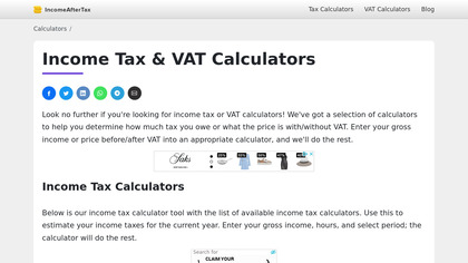 Income After Tax Calculator image