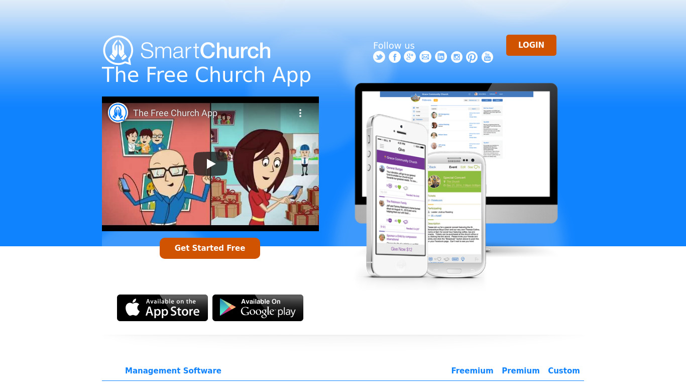 SmartChurch Landing page