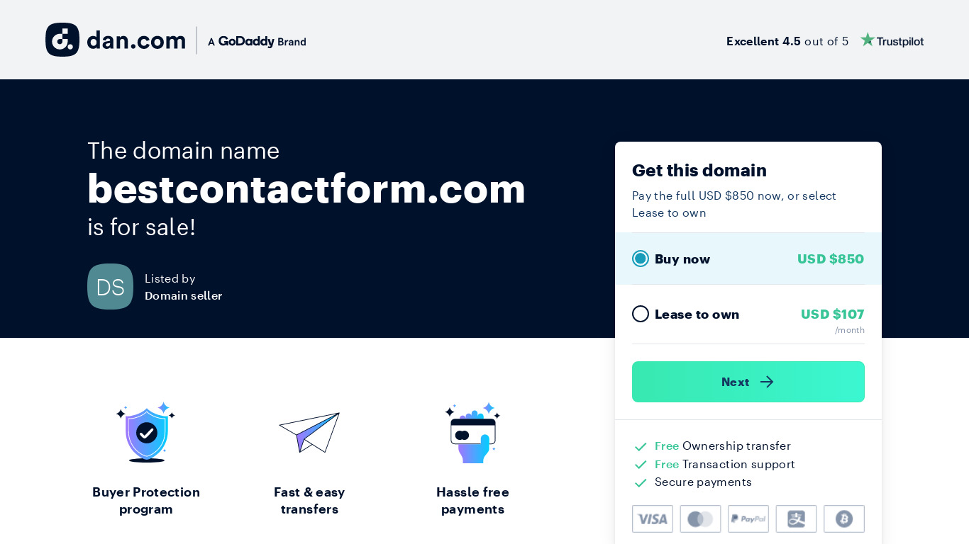 Best Contact Form Landing page
