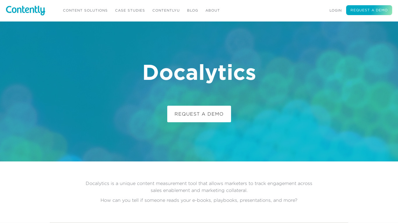 Docalytics Landing page