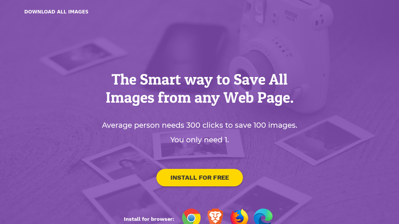 Download All Images Landing page