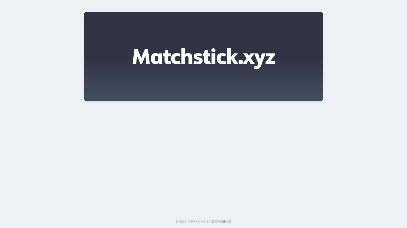 Matchstick Landing page