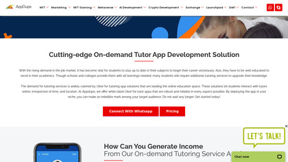 On-demand tutor app: image