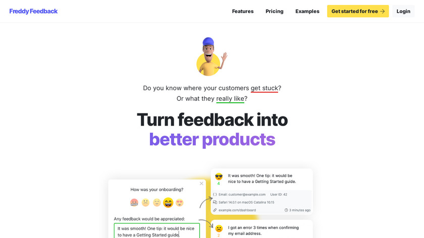 Freddy Feedback Landing Page