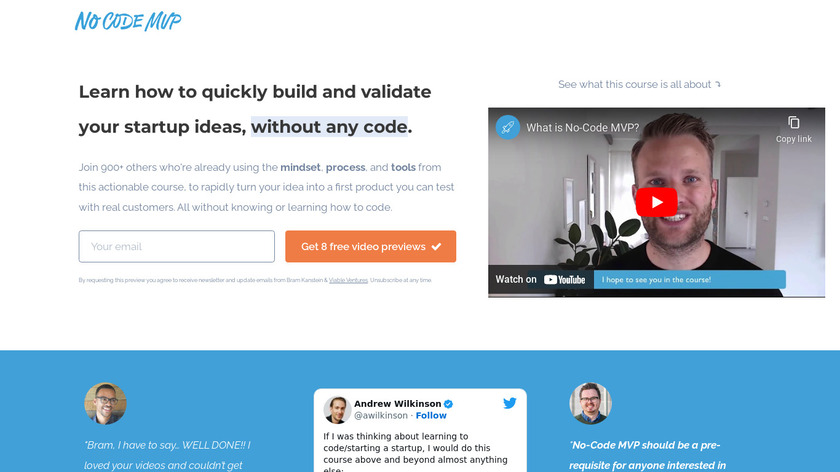 No-Code MVP Landing Page