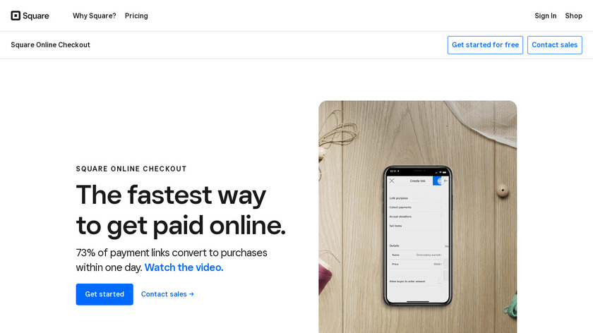 Square Online Checkout Landing Page