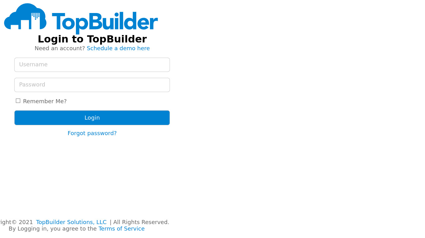 TopBuilder Landing page