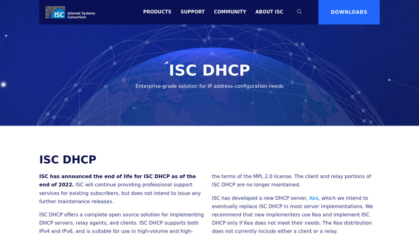 ISC DHCP Landing Page