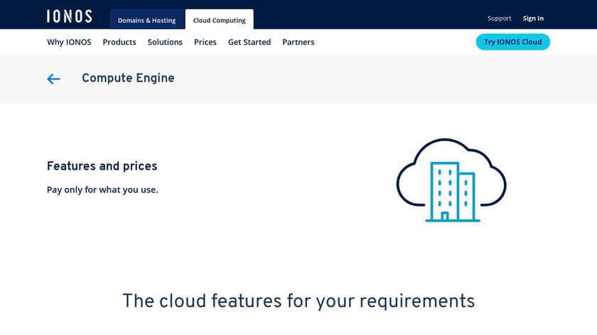 Enterprise Cloud by 1&1 IONOS Landing Page