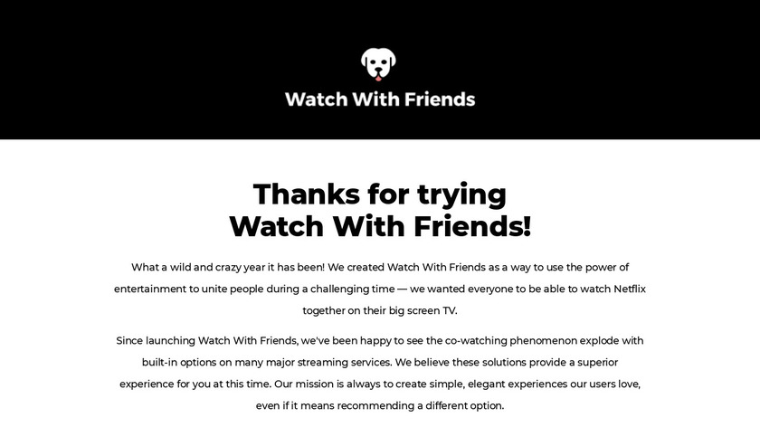Watch With Friends Landing Page
