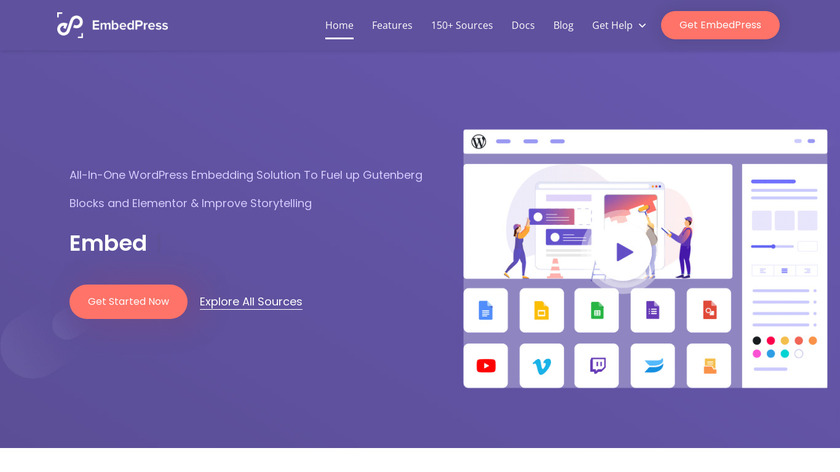 EmbedPress Landing Page