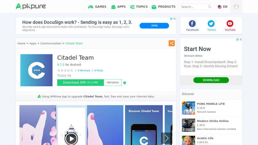 Citadel Team Landing Page