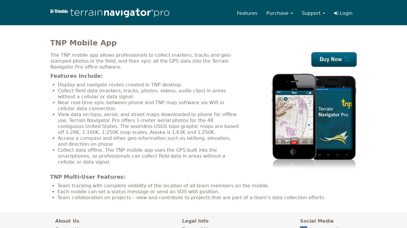 Terrain Navigator Pro Landing page