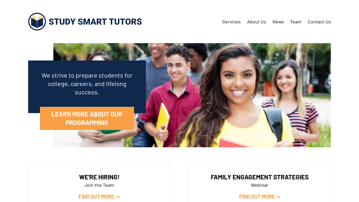 SmartTutors by Smart Tutors ERP Landing page