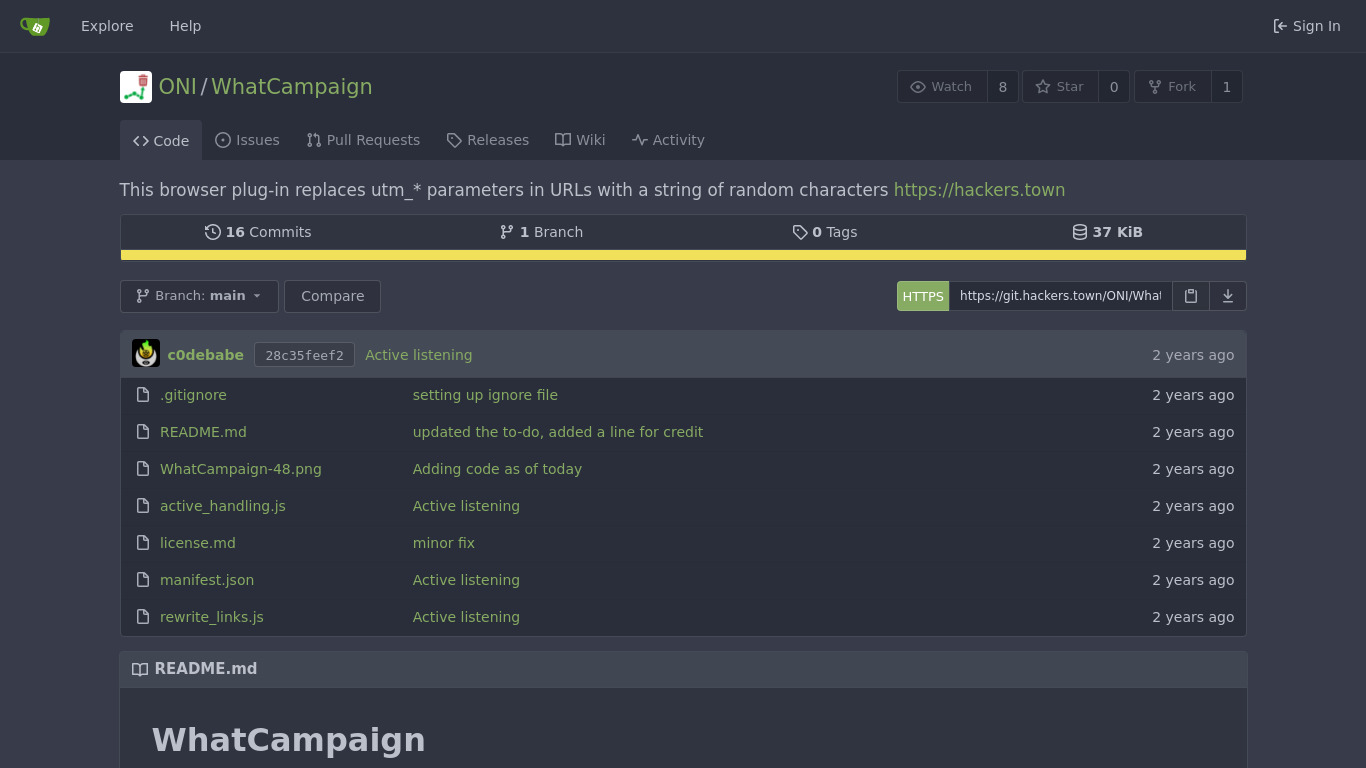 WhatCampaign Landing page