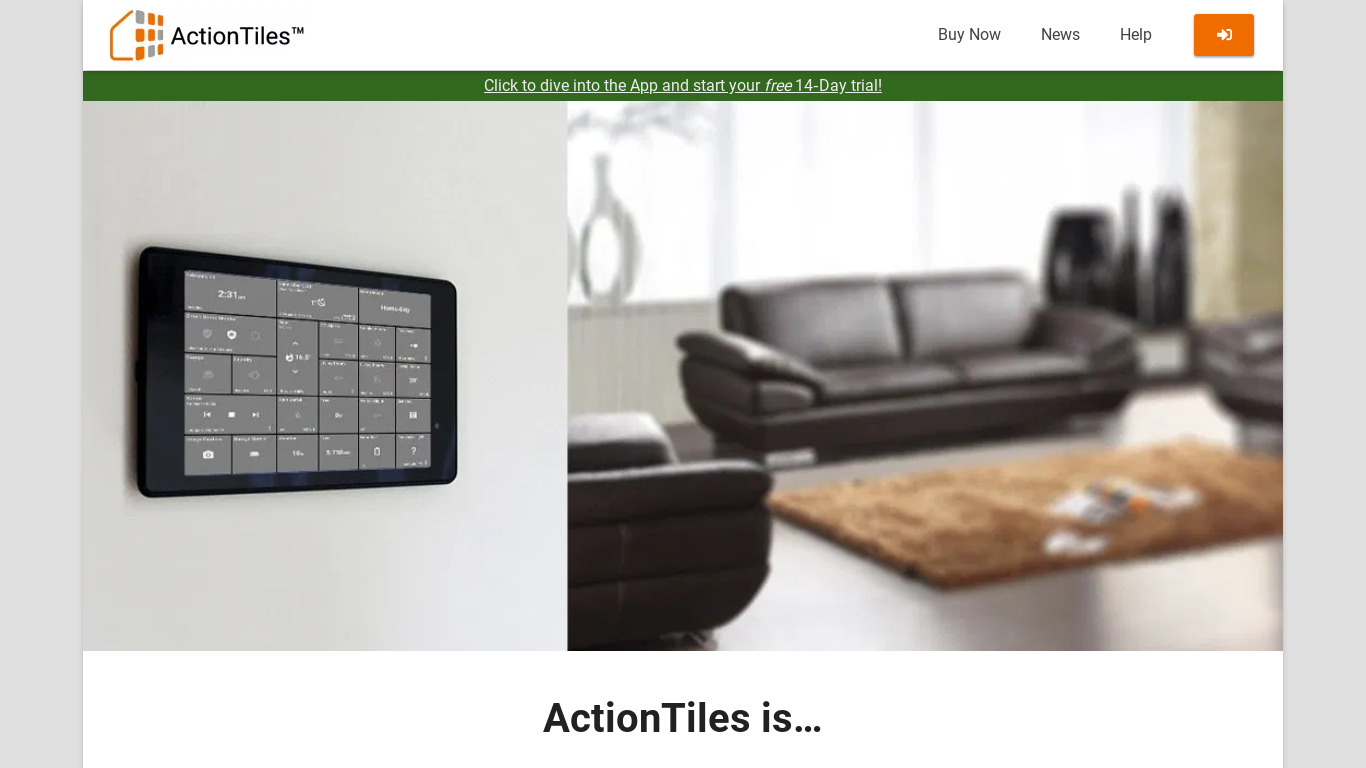 ActionTiles Landing page