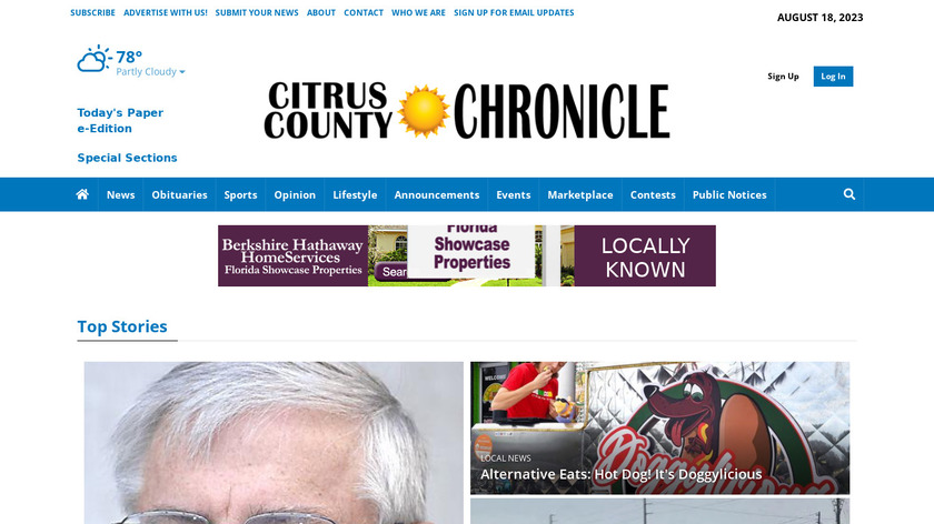 Chronicle Online Landing Page