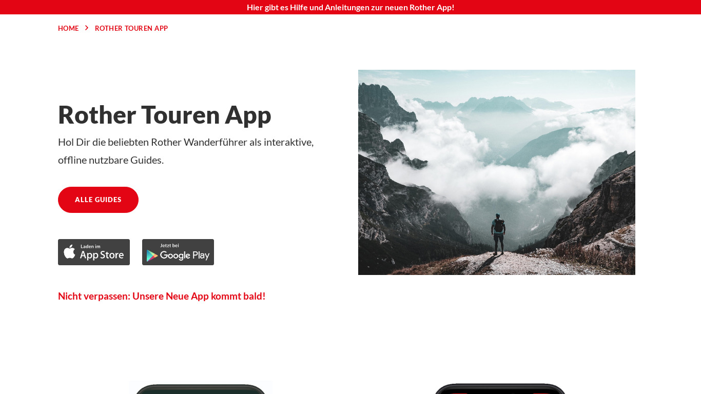 Rother Touren Guides Landing page