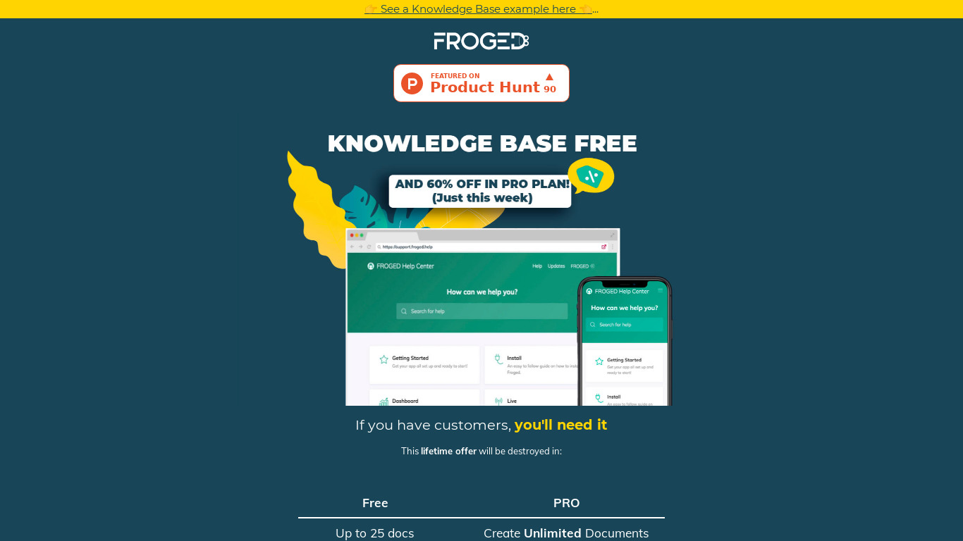 FROGED Knowledge Base Landing page
