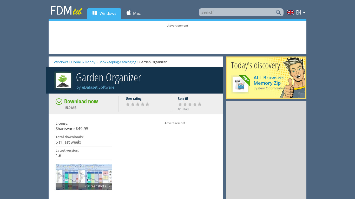 Garden Organizer: Manager & Planner Landing page