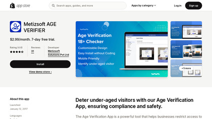 Age Verifier? - Shopify App image