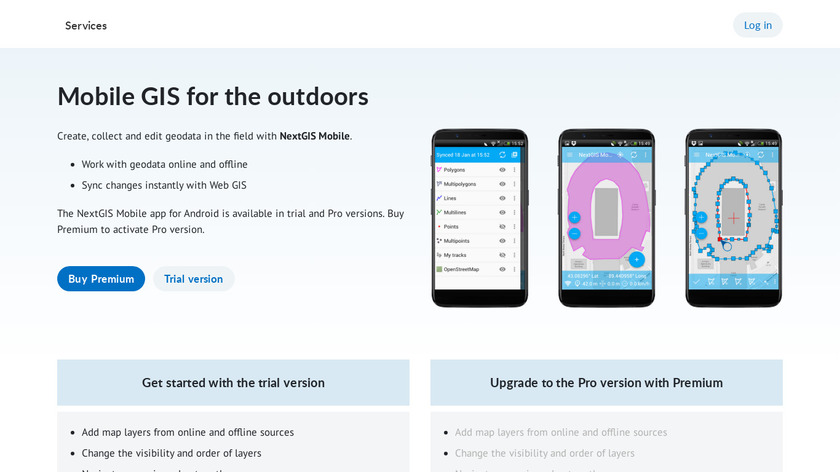 NextGIS Mobile Landing Page
