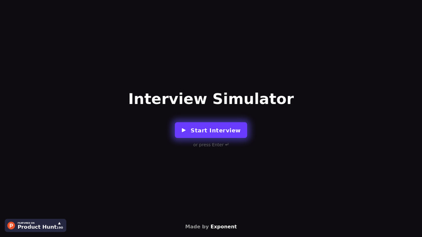 Interview Simulator Landing Page