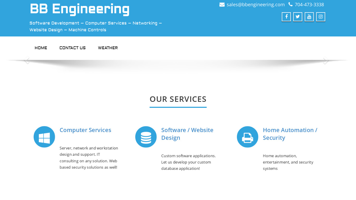 FMS Software Landing page