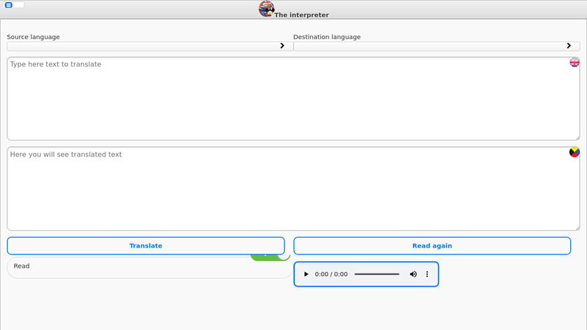 Interpreter translator voice translation free Landing Page