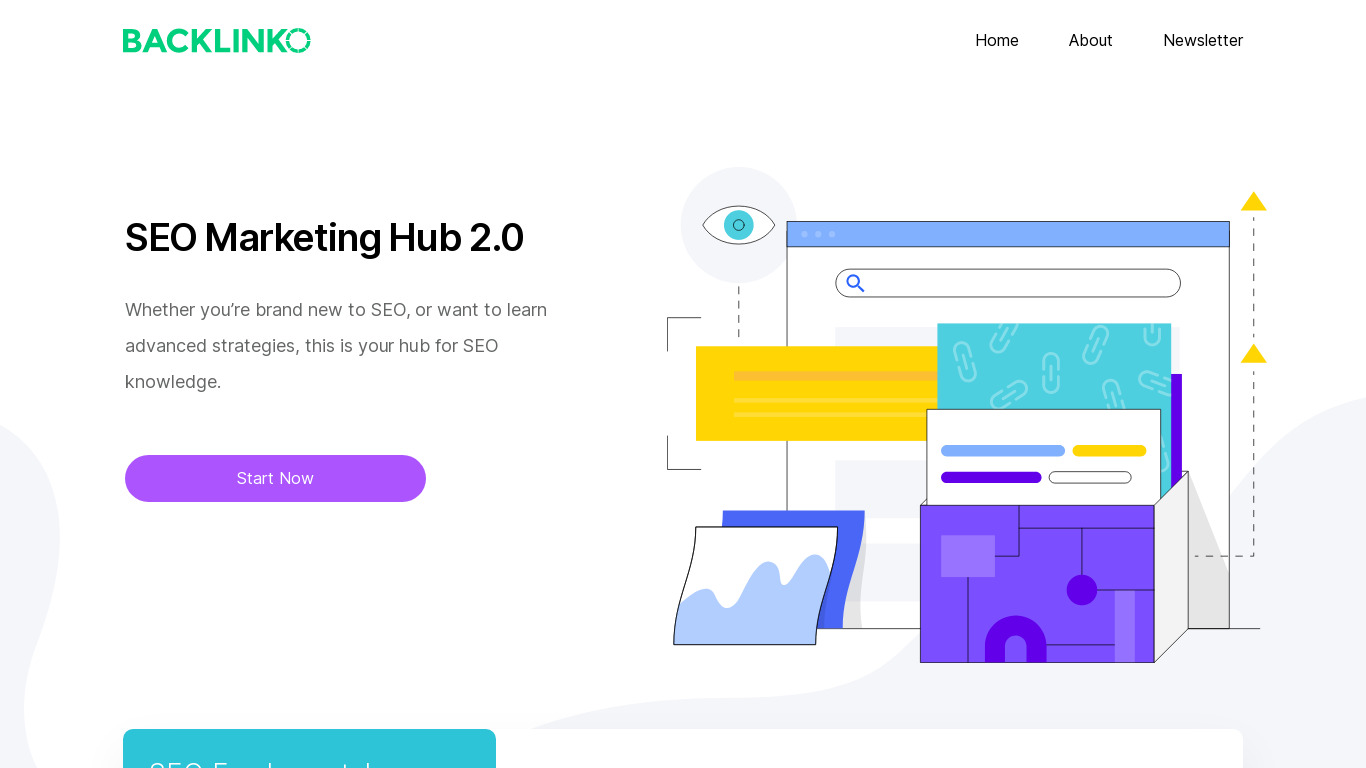 SEO Marketing Hub Landing page