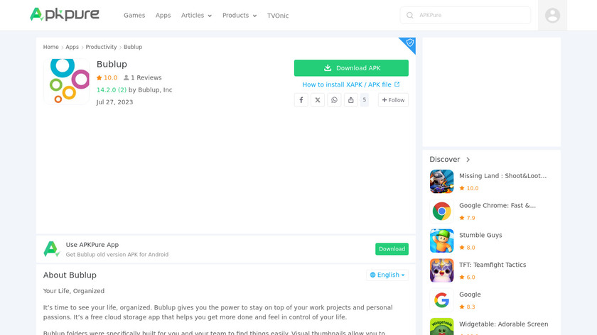 Bublup Landing Page