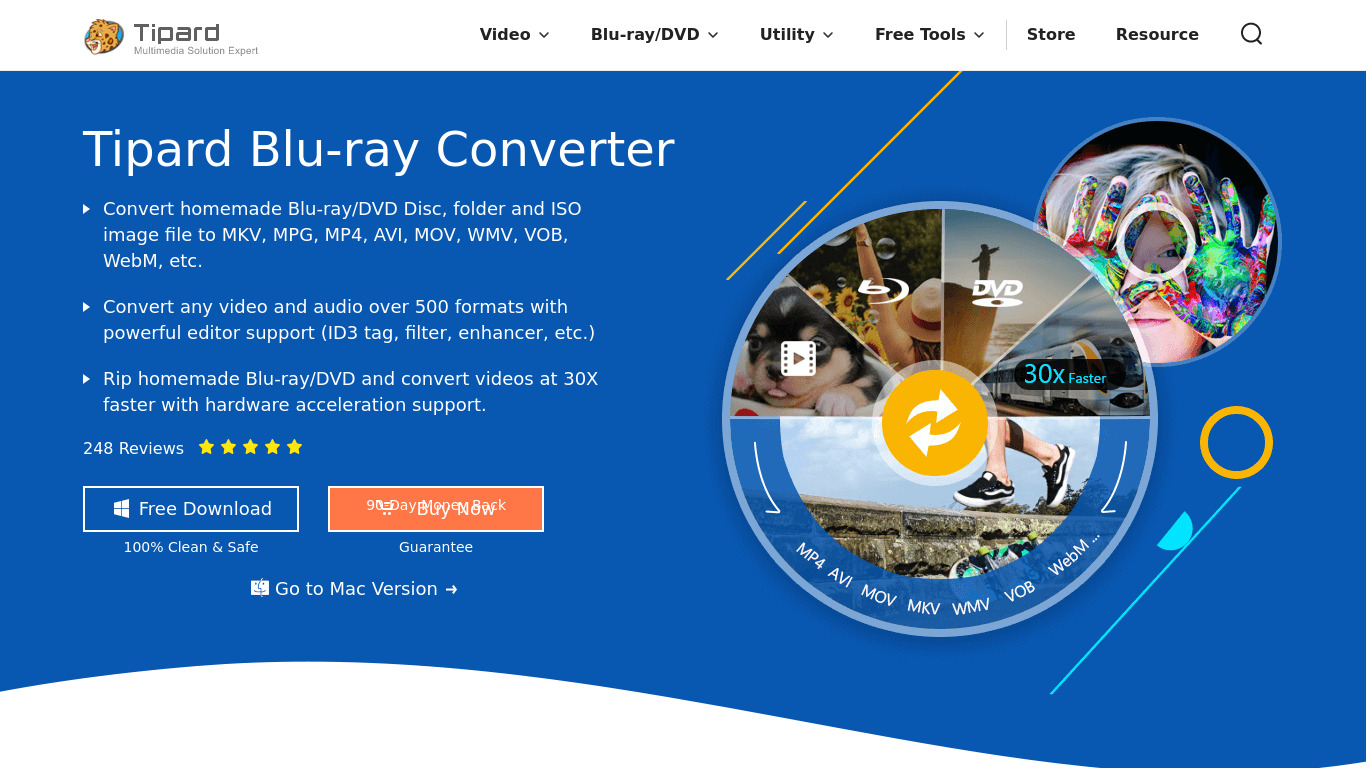 Tipard Blu-ray Converter Landing page
