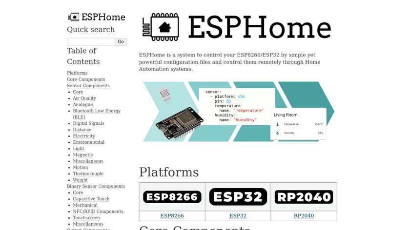 ESPHome Landing Page