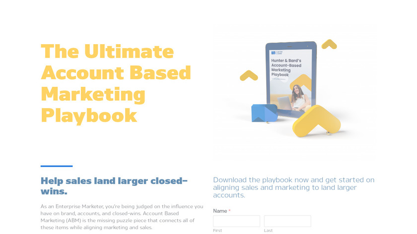 hunterandbard.com Account-Based Marketing Playbook Landing Page