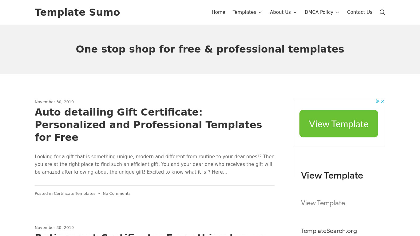 Template Sumo Landing page
