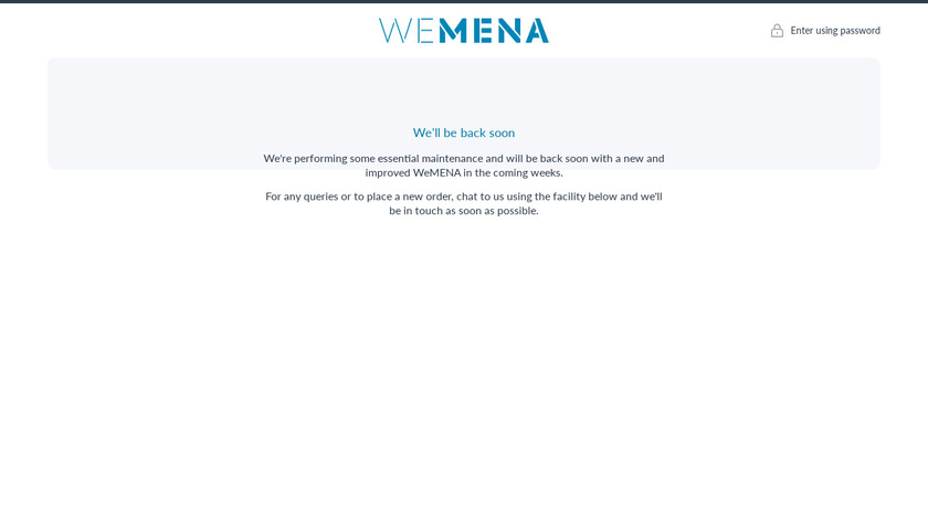 WeMENA Landing Page