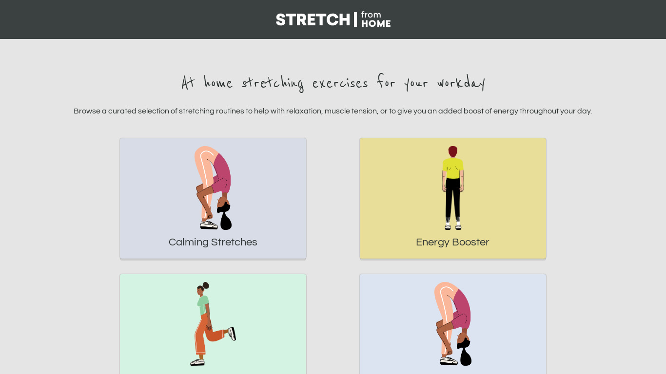 Stretch From Home Landing page