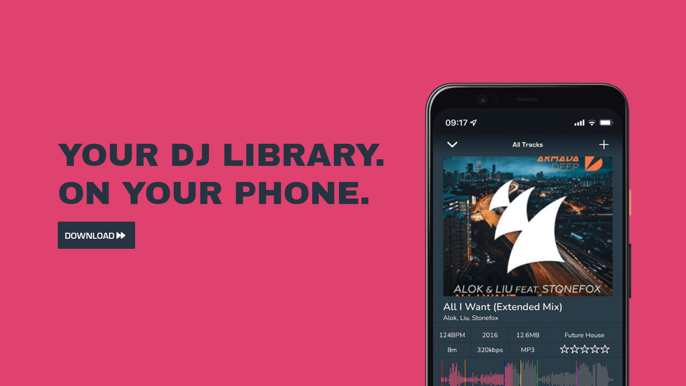 MIXO - The DJ Library Landing page