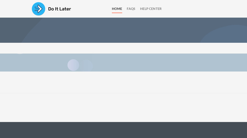 Do It Later Landing Page
