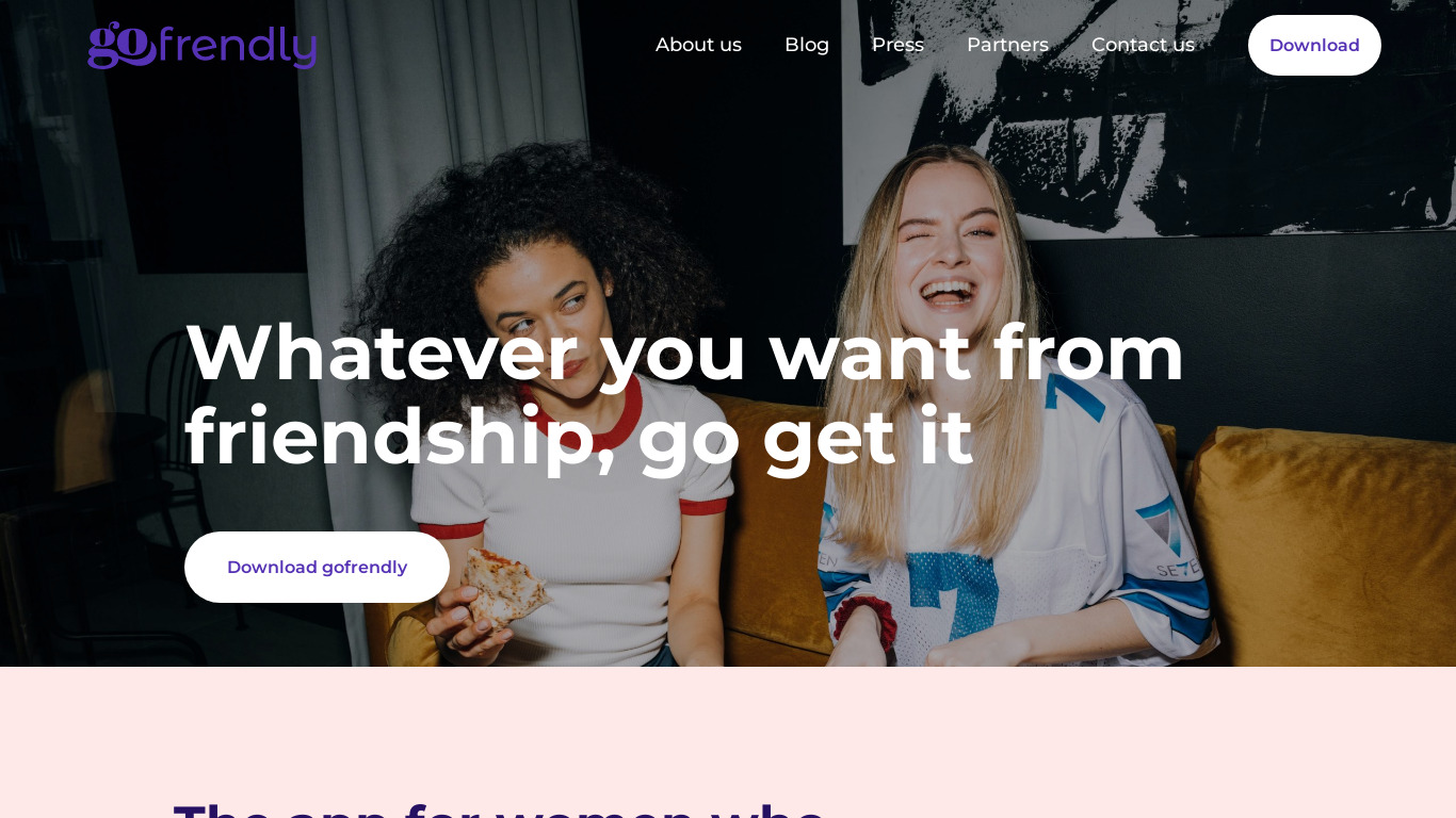 GoFrendly Landing page