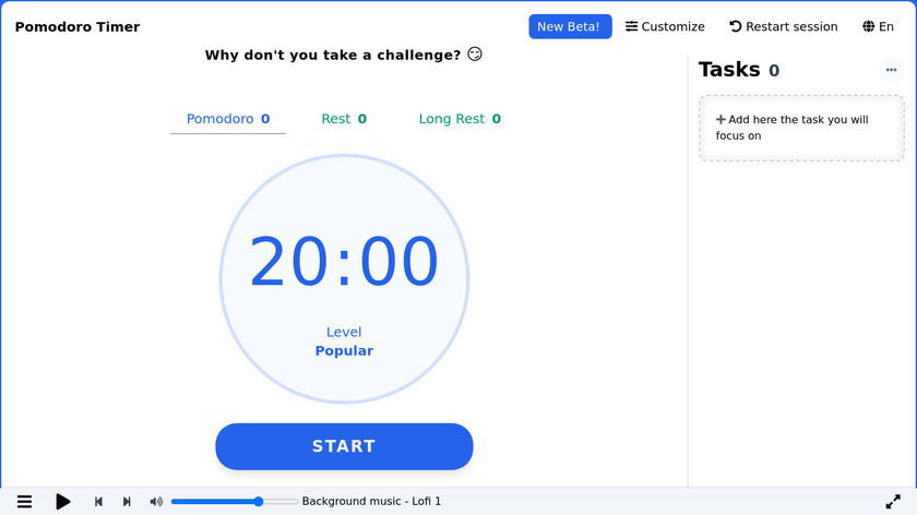 Pomodoro Timer Online Landing Page