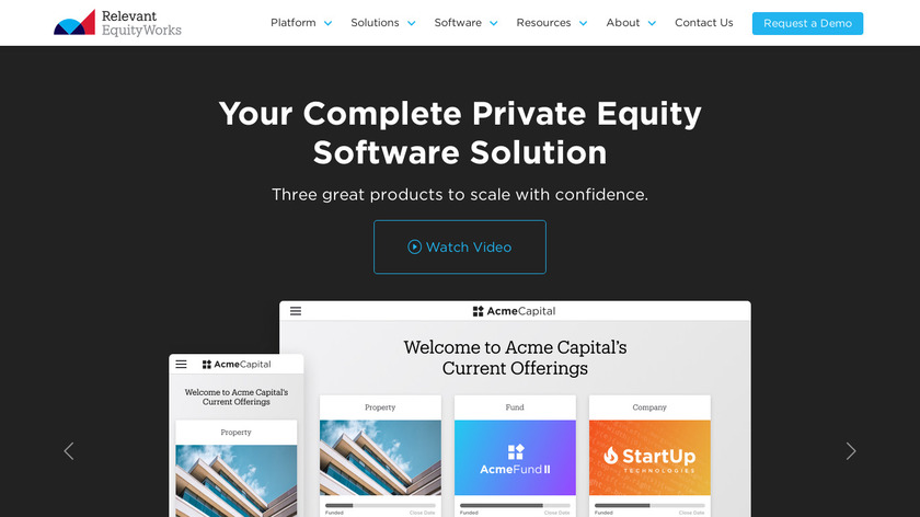 Relevant EquityWorks Landing Page