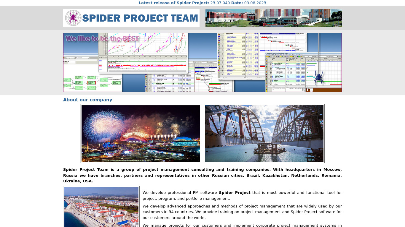 Spider Project Landing page