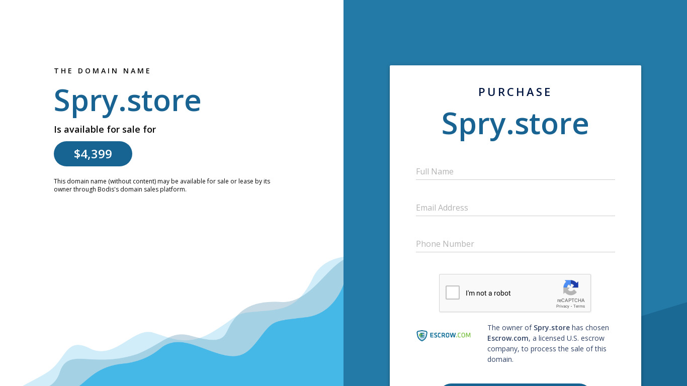 Spry Ecommerce Landing page