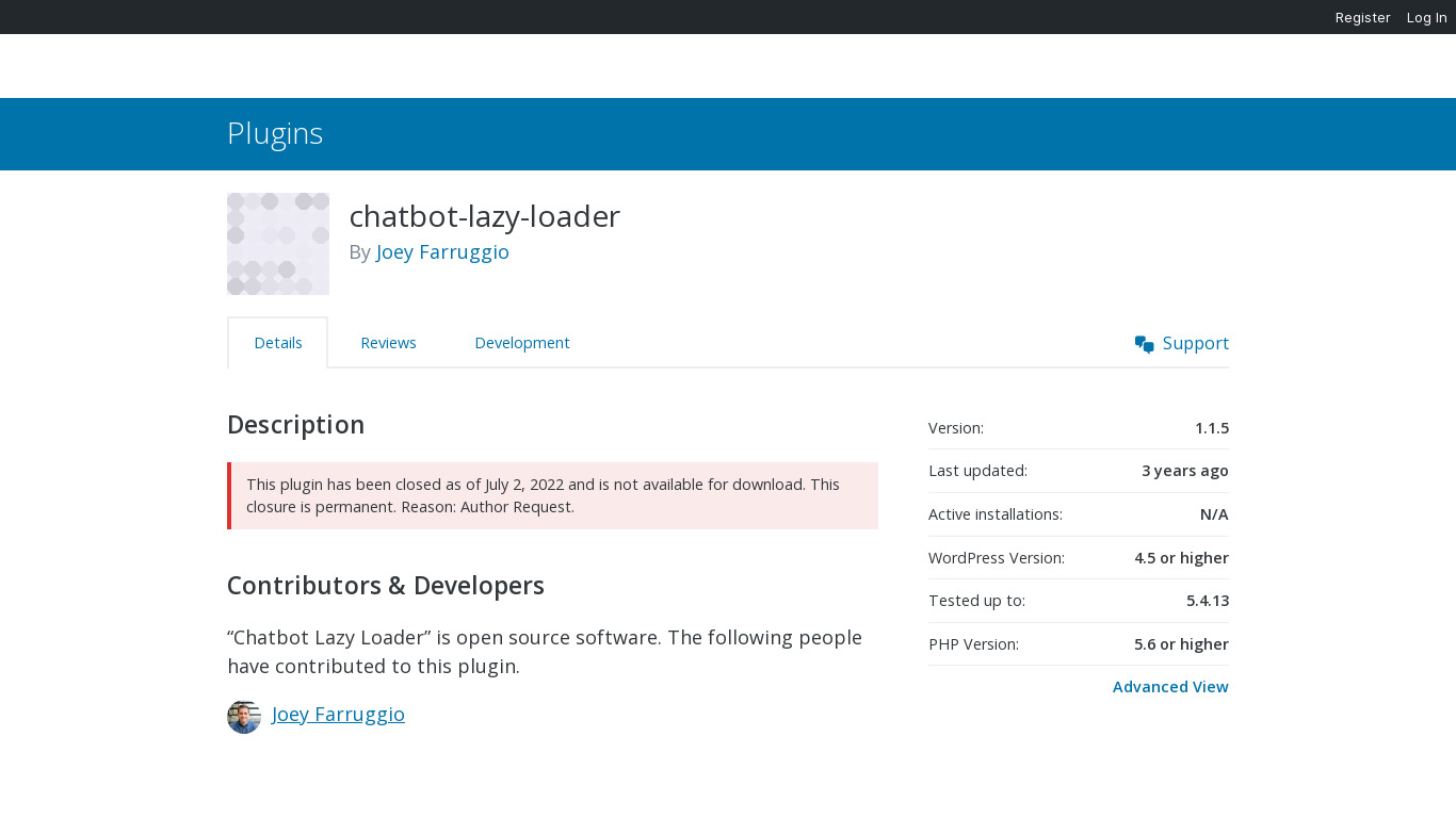 Chatbot Lazy Loader Landing page
