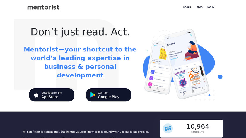 mentorist.app BooksInAction by Mentorist Landing Page