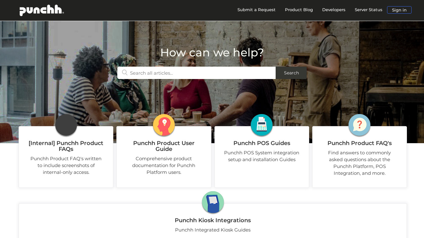 Punchh Landing page