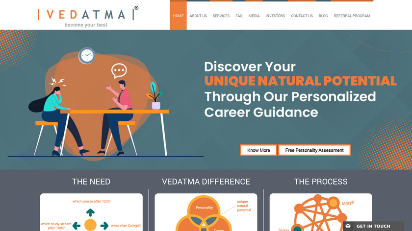 Vedatma Landing Page