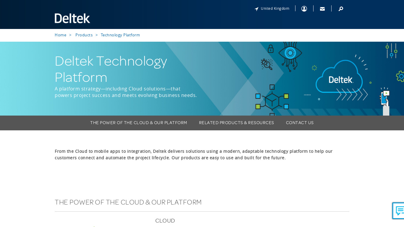 Deltek Cloud Landing page