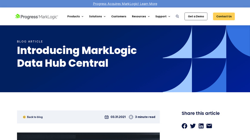 MarkLogic Data Hub Platform Landing Page